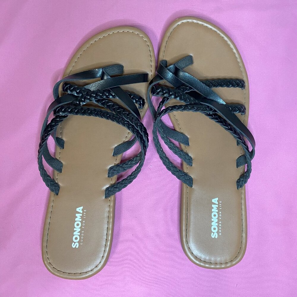 Black twist sandal